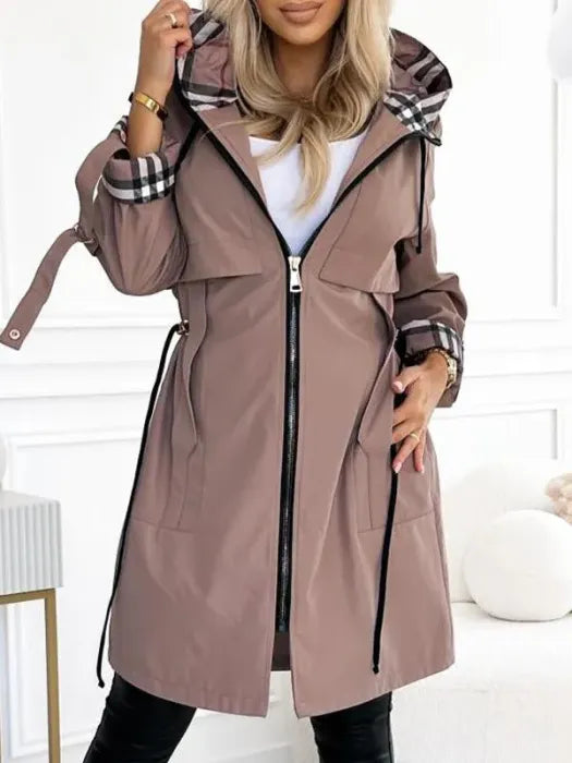 Women's Beige Trench Coat, Timeless for Transitional Weather