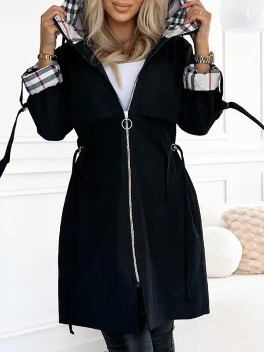 Women's Beige Trench Coat, Timeless for Transitional Weather