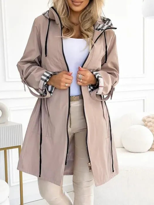 Women's Beige Trench Coat, Timeless for Transitional Weather