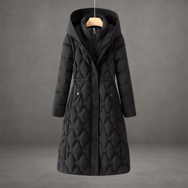 Puffer Jacket Women Longline Hooded