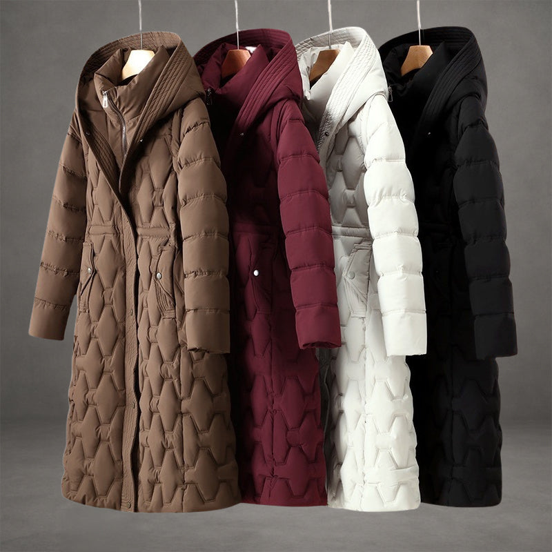Puffer Jacket Women Longline Hooded