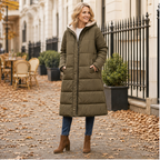 Winter Coat Women, Long Reversible with Hood