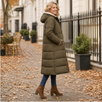 Winter Coat Women, Long Reversible with Hood
