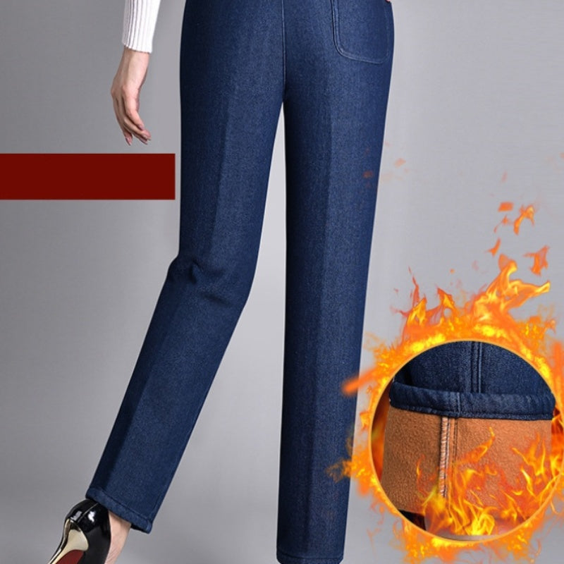 Fali | Women's Jeans with Side Pockets and Elastic Waist