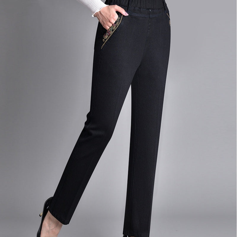 Fali | Women's Jeans with Side Pockets and Elastic Waist
