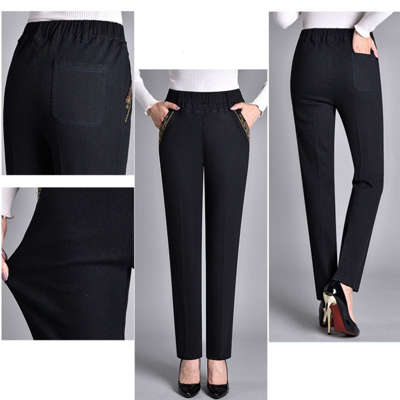 Fali | Women's Jeans with Side Pockets and Elastic Waist