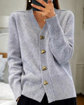 Women's Gray Cardigan, Lightweight and Versatile