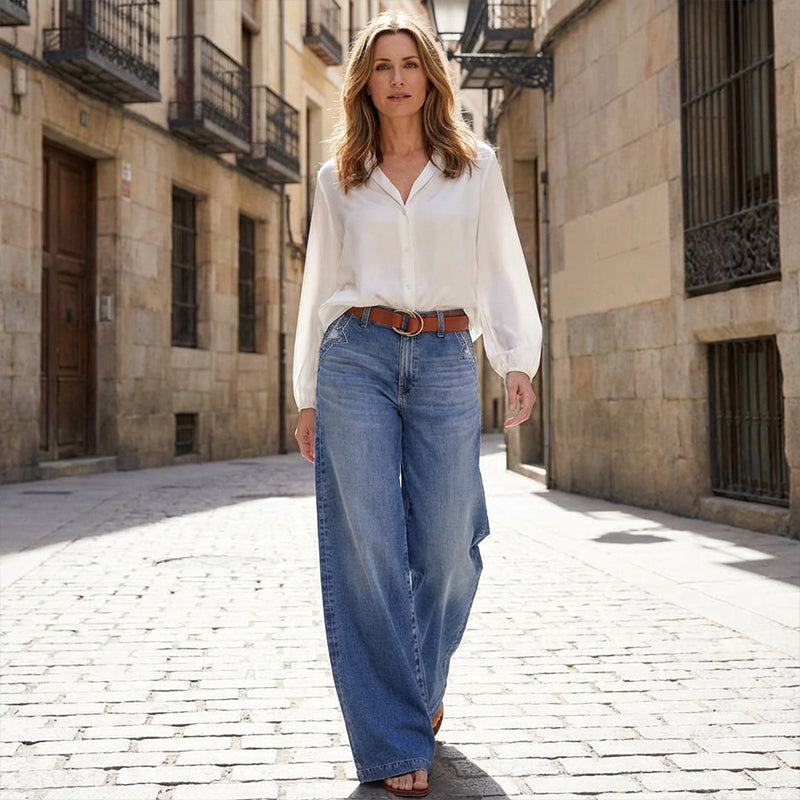 Lara | Wide-Leg High-Waist Vintage Jeans