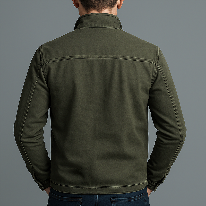 Field Jacket Men, Vintage Cotton with High Collar