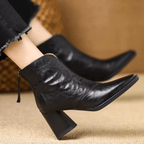 Women's Mid-Heel Ankle Boots, Brown
