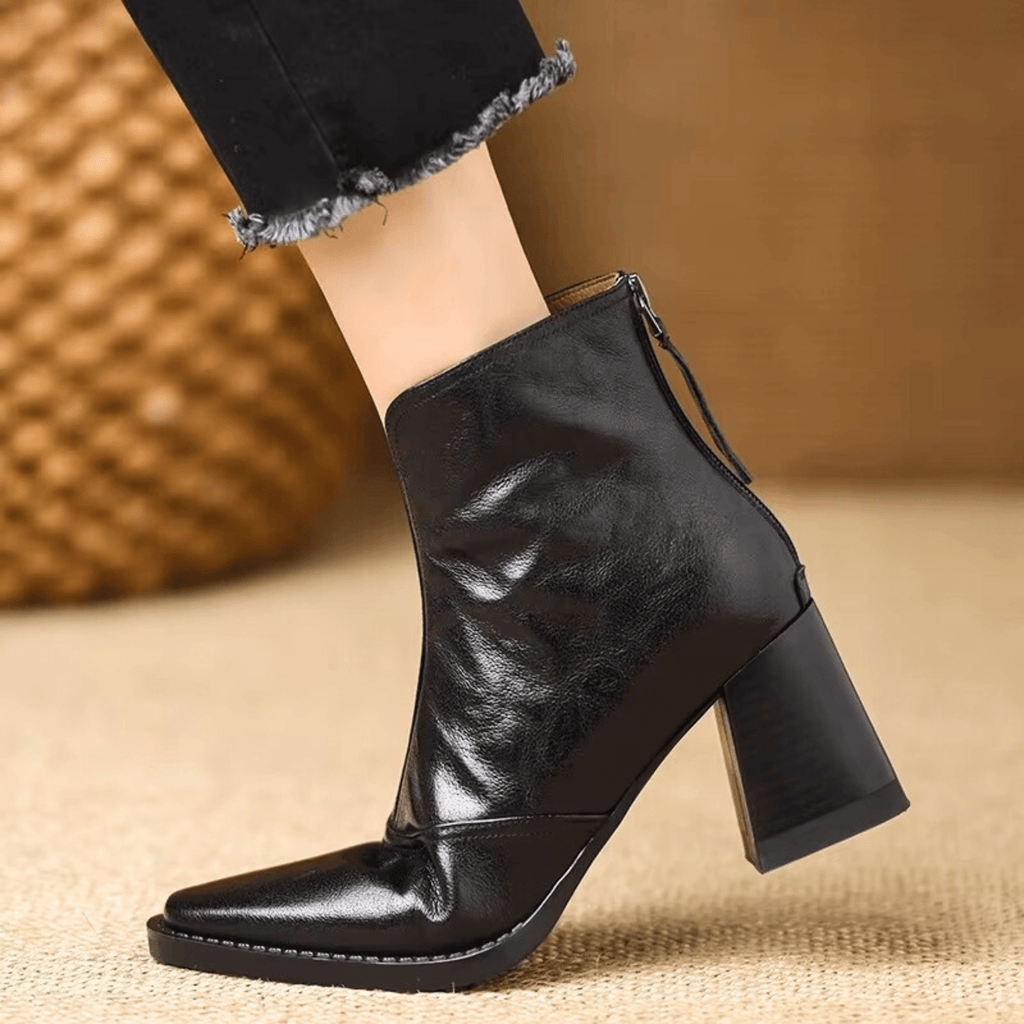 Women's Mid-Heel Ankle Boots, Brown