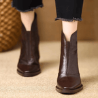 Women's Mid-Heel Ankle Boots, Brown