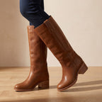 Knee High Boots Women Cowboy Block Heel