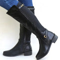 Wide Calf Knee High Boots Women Block Heel