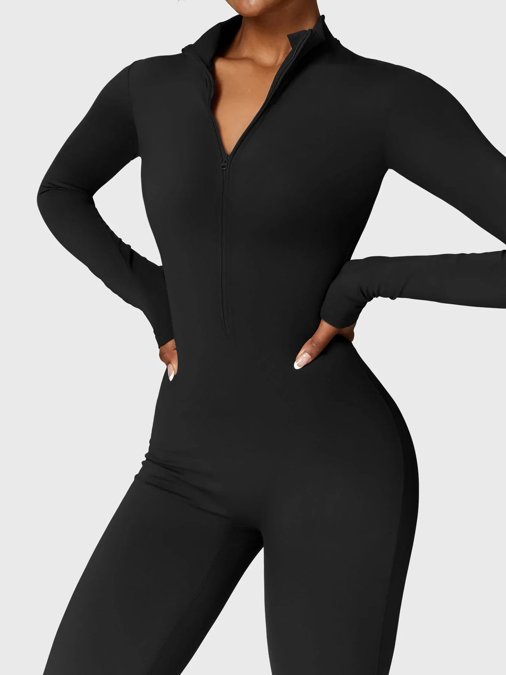 LUNA Zip-Front Bodycon Jumpsuit