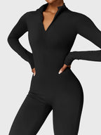 LUNA Zip-Front Bodycon Jumpsuit