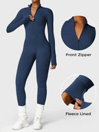 LUNA Zip-Front Bodycon Jumpsuit